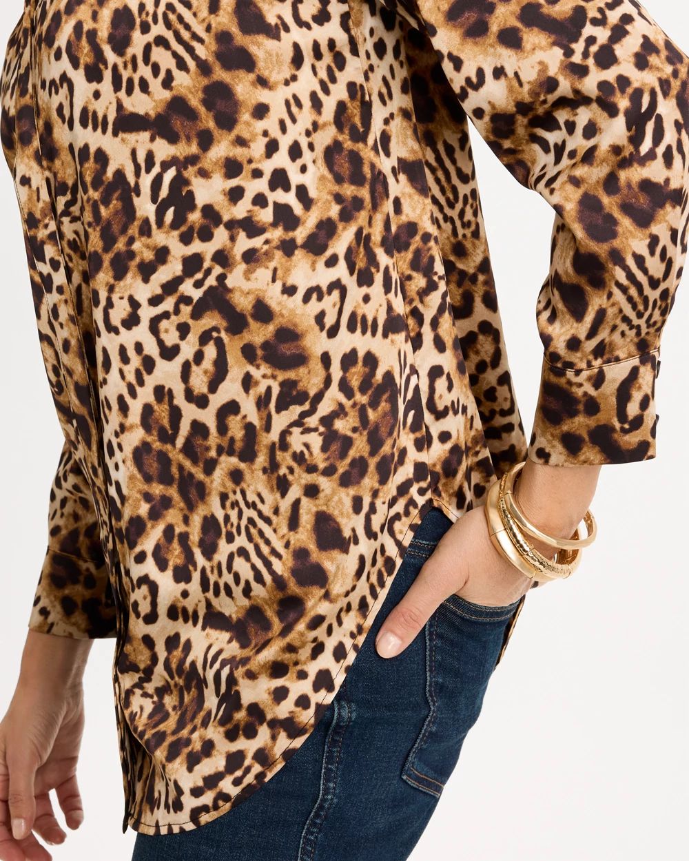 Sumptuous Satin Prestige Splitneck Tunic click to view larger image.