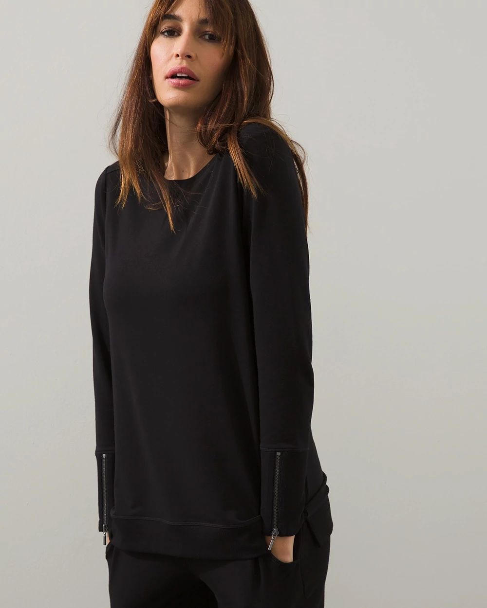 Zenergy French Terry Zip Tunic