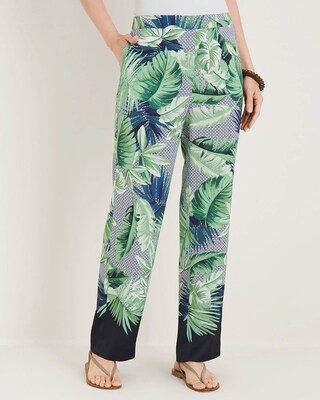 Palm-Print Pants