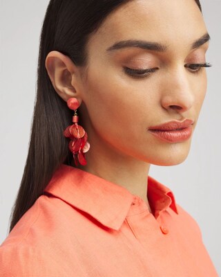 No Droop™ Orange Shell Earrings