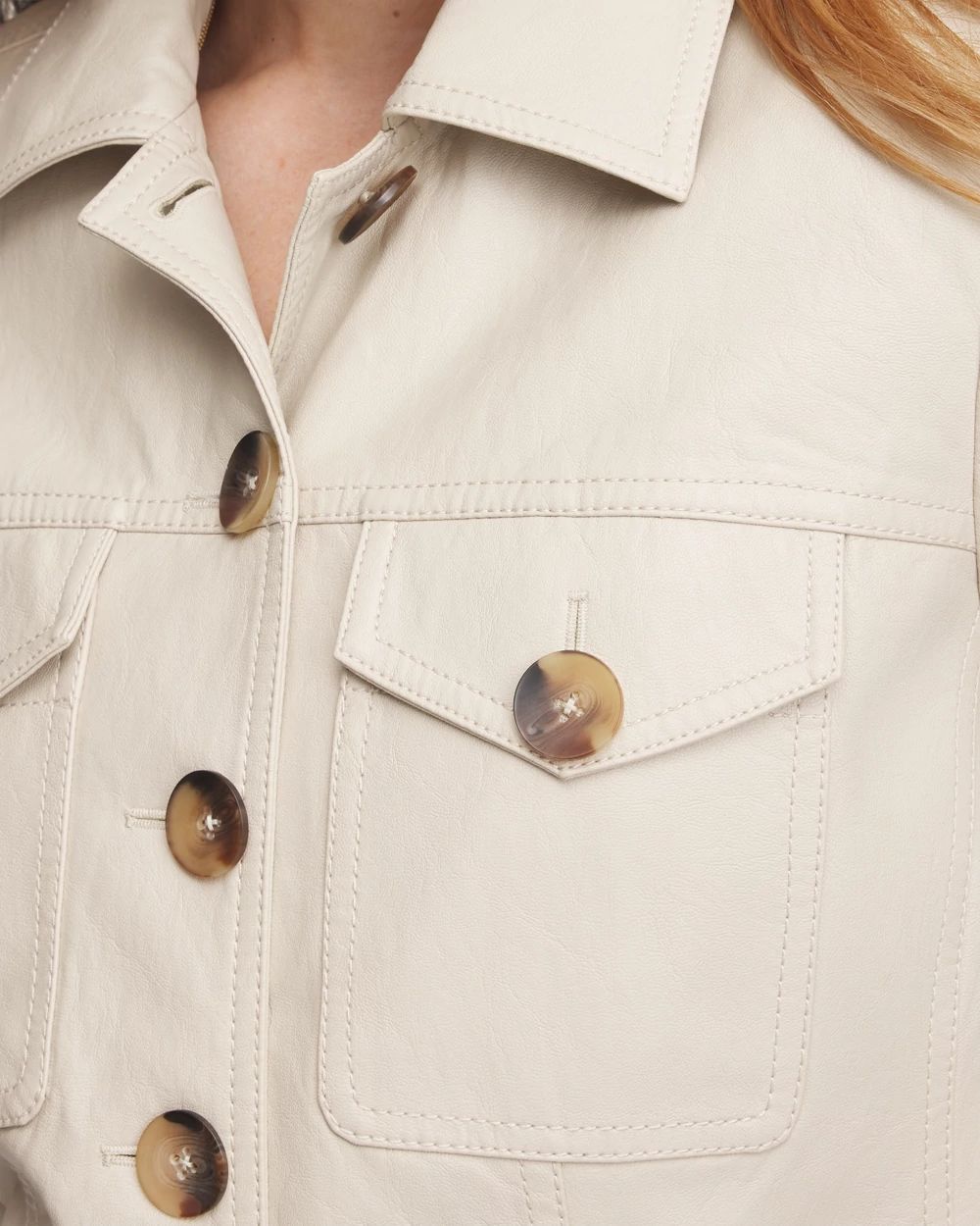 Crinkle Faux Leather Peplum Jacket