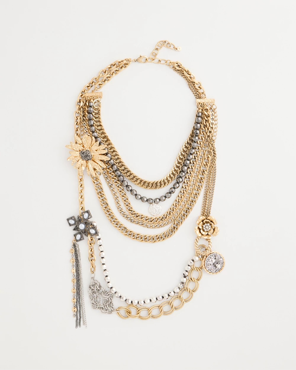 Statement Link Charm Necklace