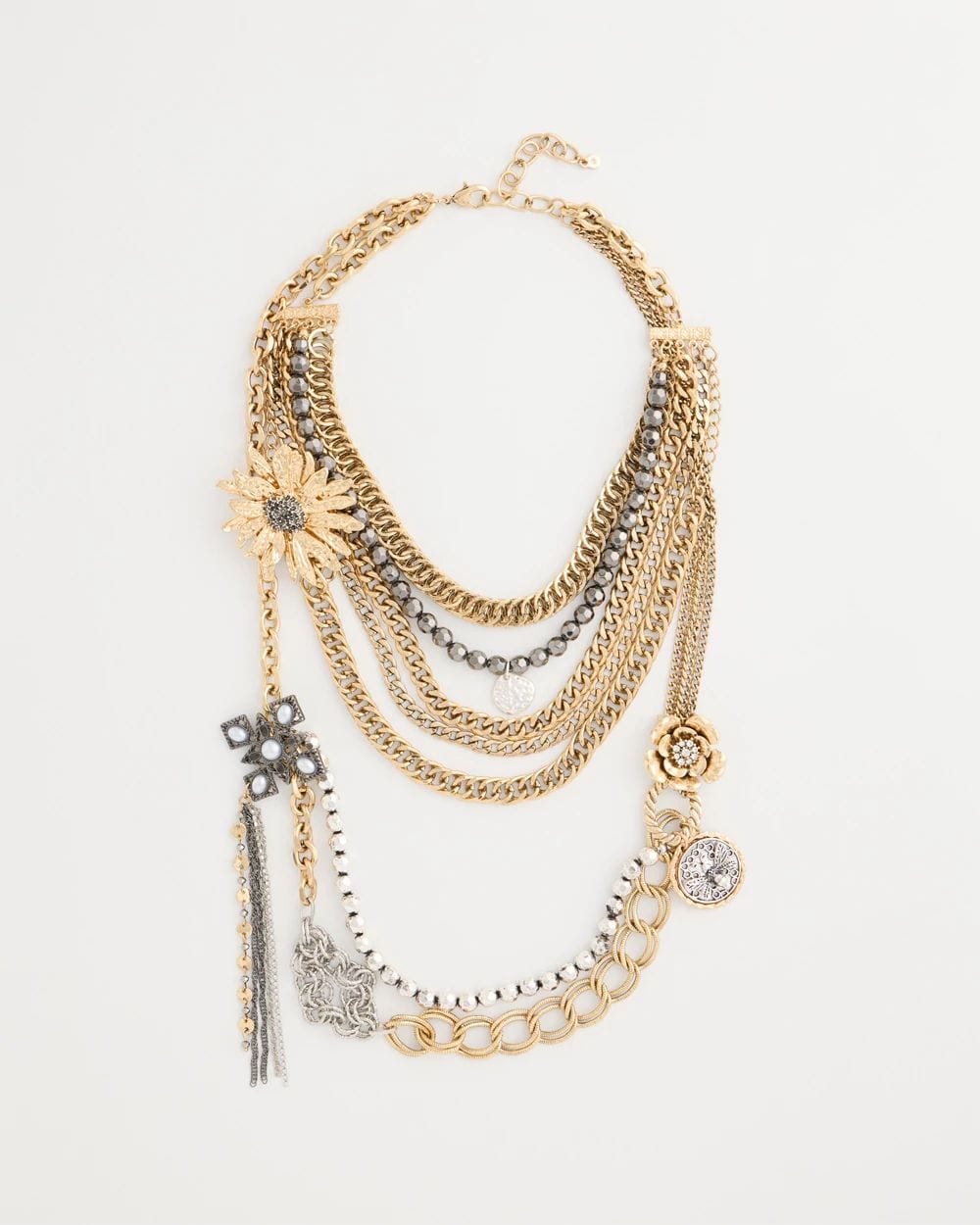Statement Link Charm Necklace
