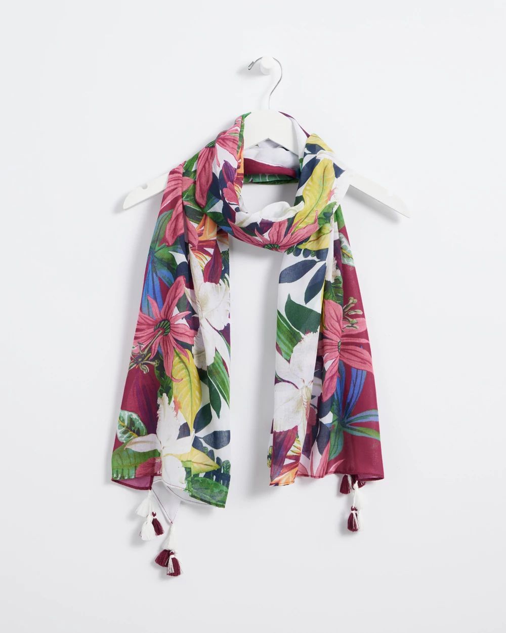 Floral Print Oblong Scarf