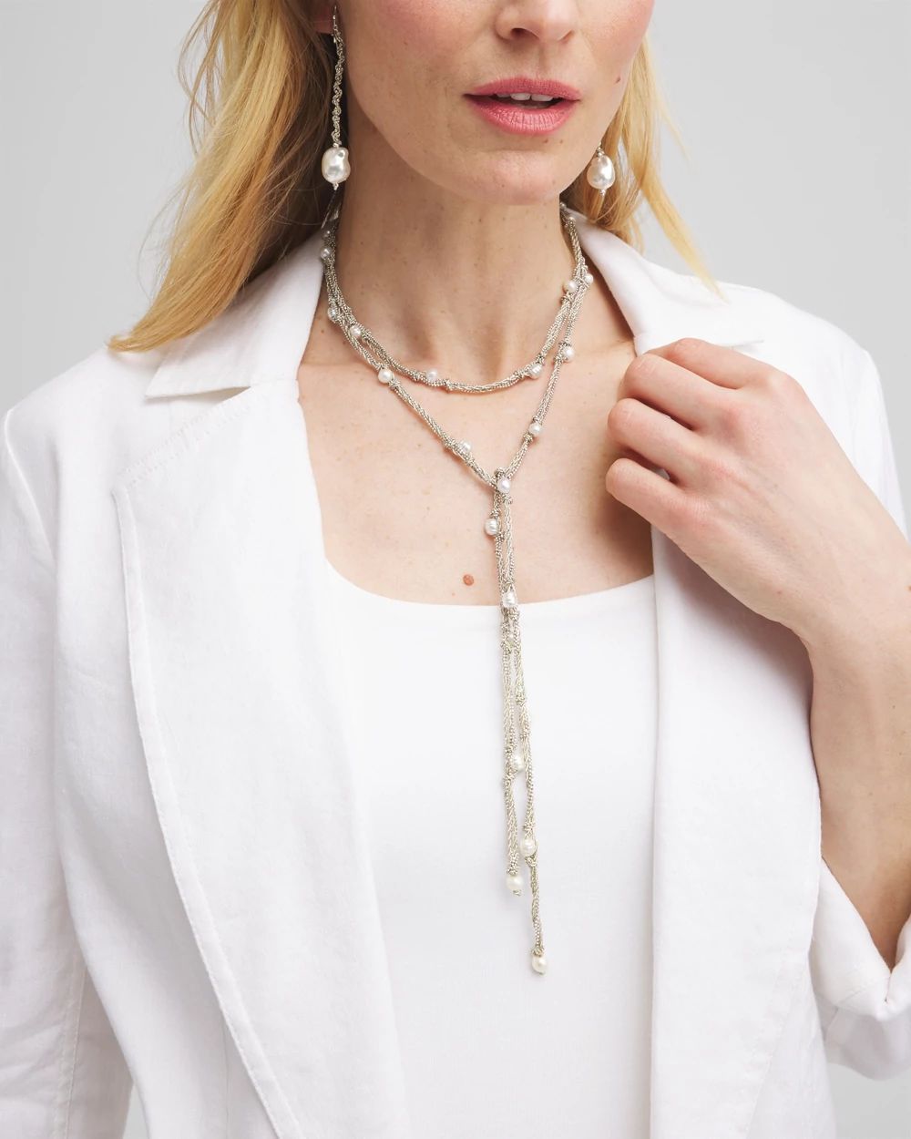 Fresh Water Pearl Lariat Necklace