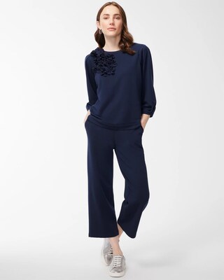 Zenergy French Terry Applique Sweatshirt