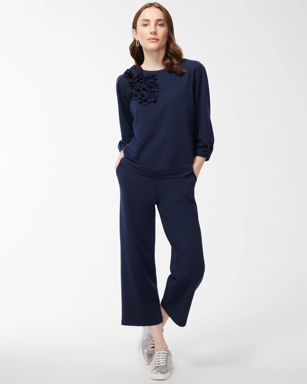 Zenergy French Terry Applique Sweatshirt
