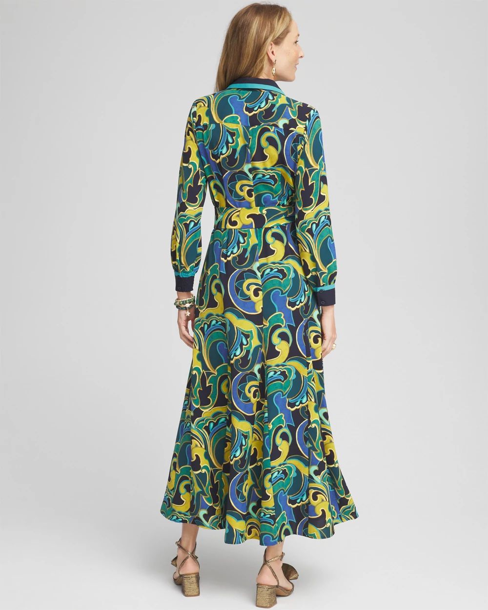 Silky Twill Shirt Dress