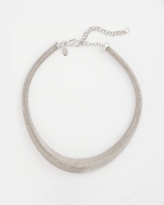 Silver Coil Statement Necklace click to view larger image.