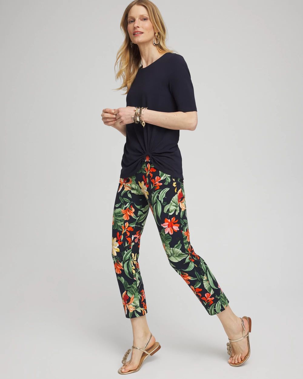 Brigitte Orchid Slim Cropped Pants