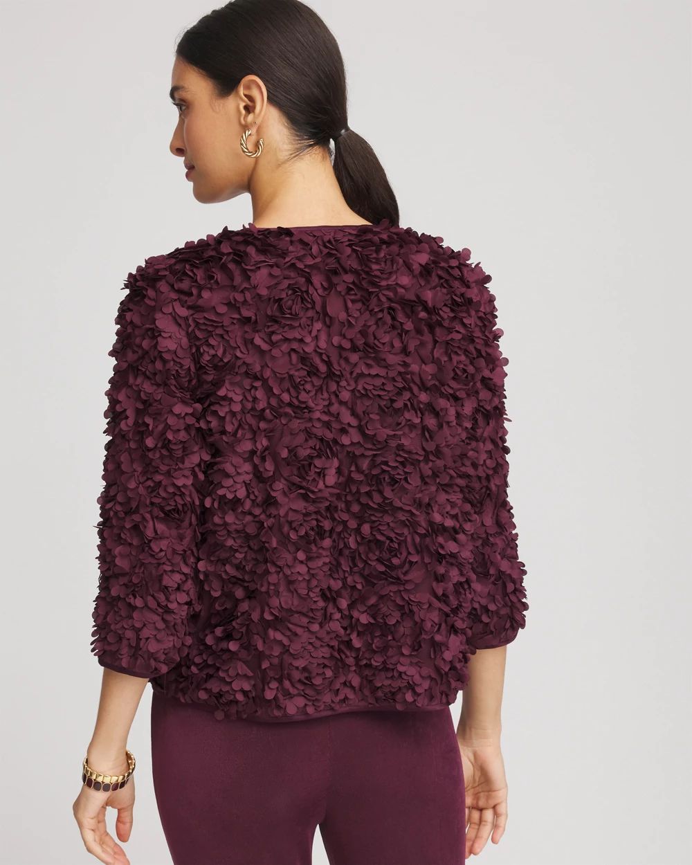Travelers Collection™ Textured Rosette Jacket