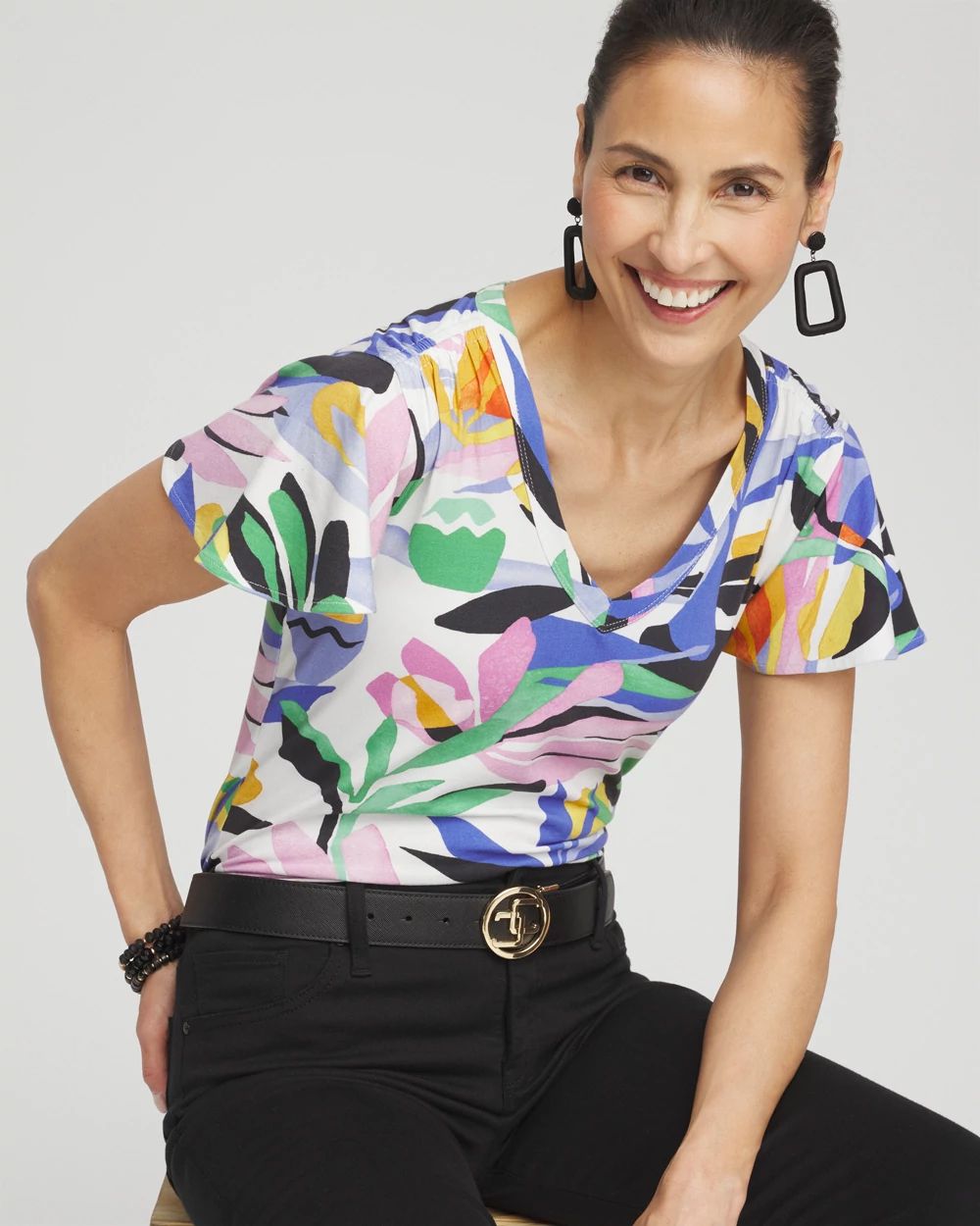 Tropical Flutter Sleeve Tee