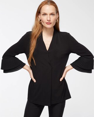 Black Label Pleat Cuff Top