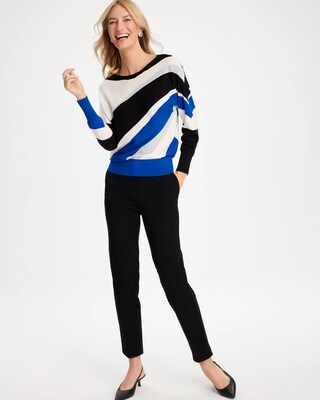 Intarsia Bateau Dolman Pullover Sweater click to view larger image.
