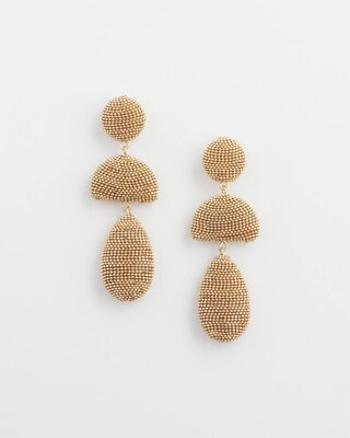 Gold Tone Linear Drop Earrings