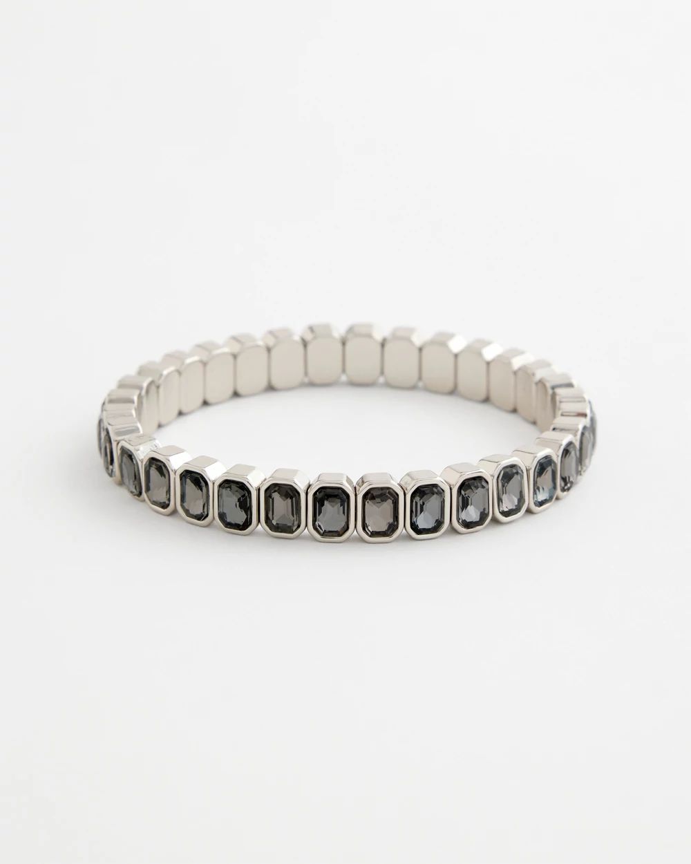 Bezel Set Stretch Tennis Bracelet