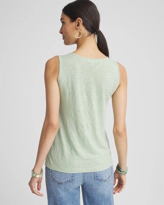 Linen Lace-Applique Tank click to view larger image.