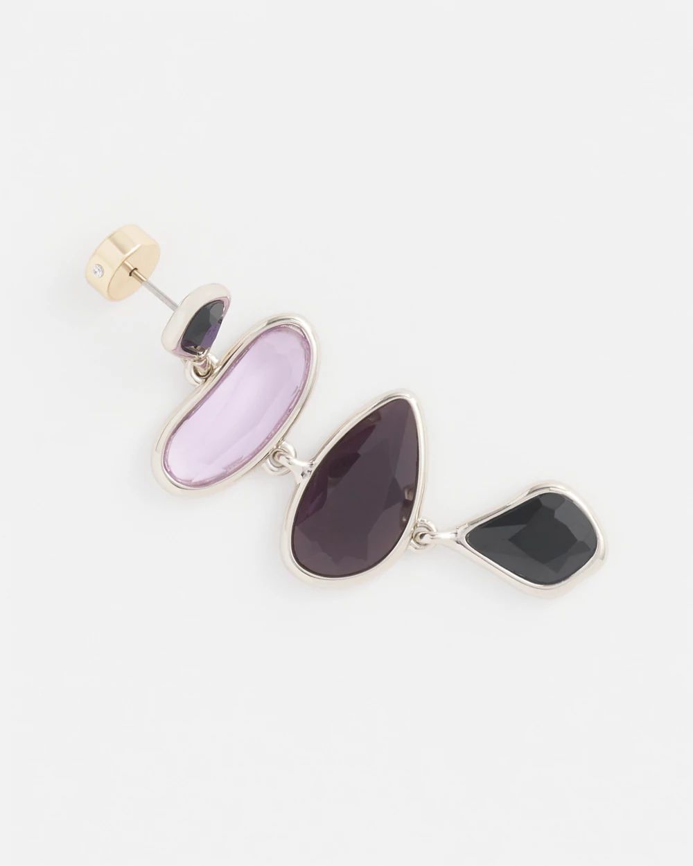 No Droop™ Violet Stone Drop Earrings