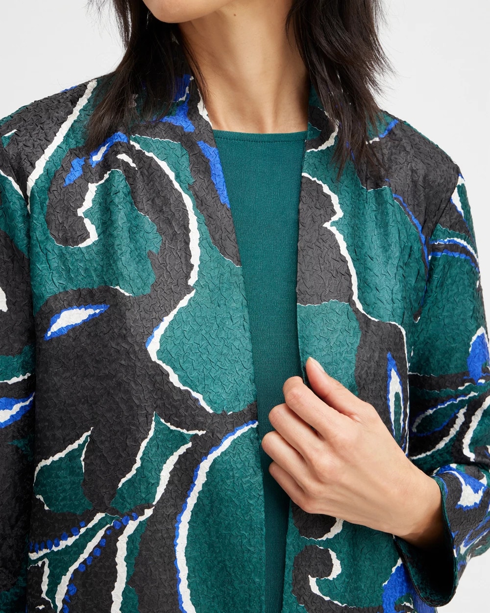 Travelers Collection Floral Crushed Jacket