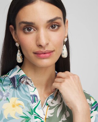 Turquoise Teardrop Earrings click to view larger image.