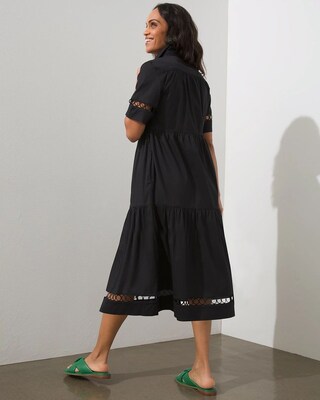 Hem Detail Tiered Shirt Dress