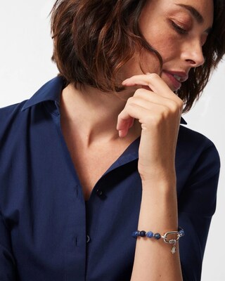 Blue Carabiner Bracelet