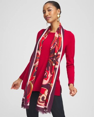 Swirl Print Scarf click to view larger image.