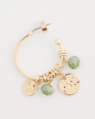 No Droop™ Front to Back Charm Hoops