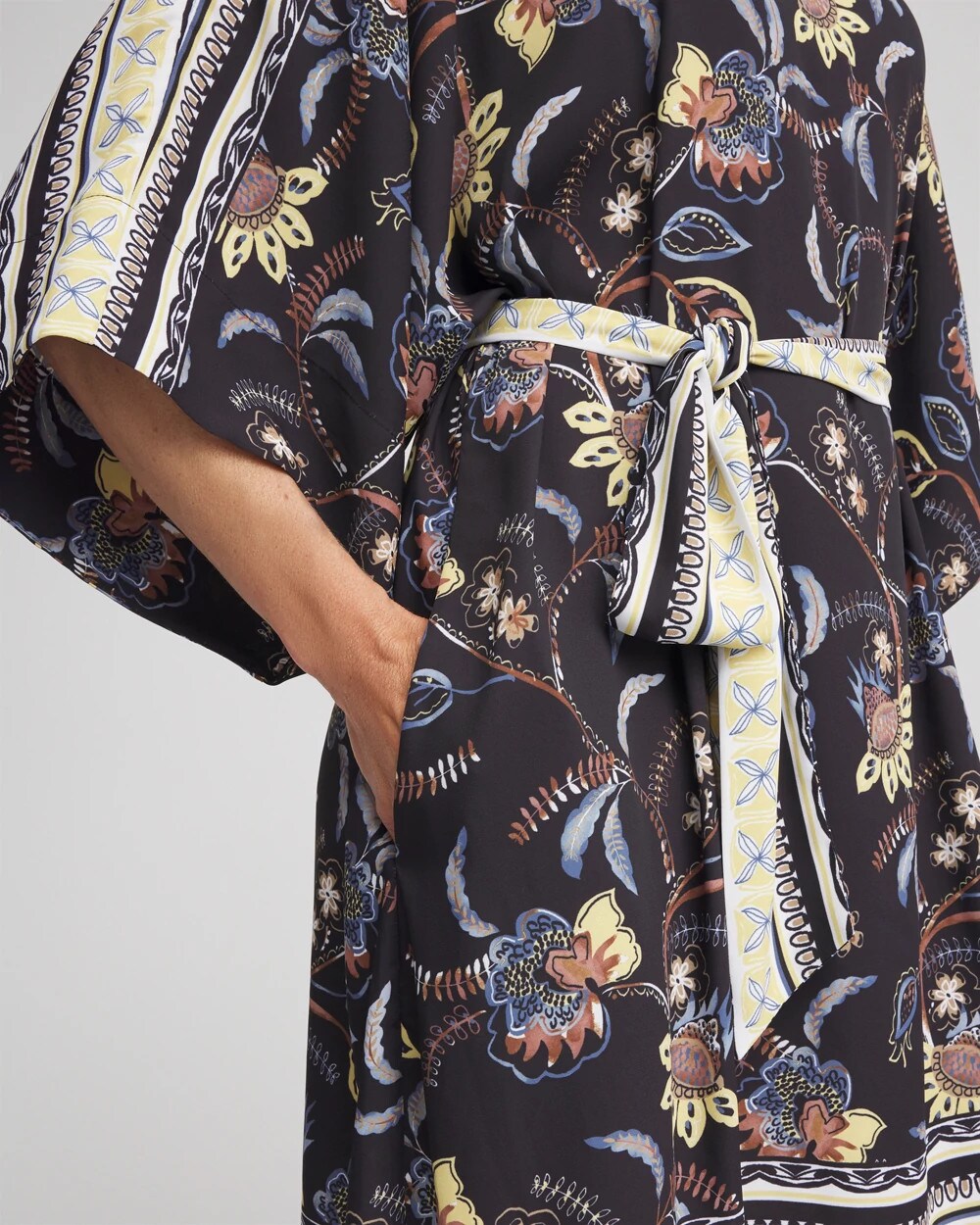 Georgette Boatneck Kaftan Dress