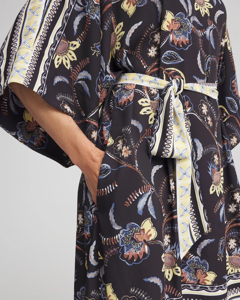 Georgette Boatneck Kaftan Dress