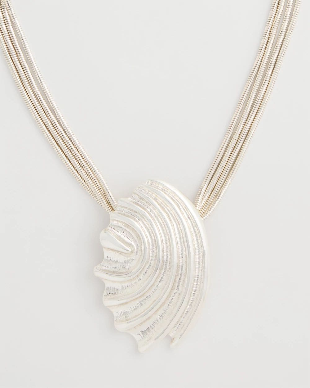 Silvertone Shell Pendant click to view larger image.