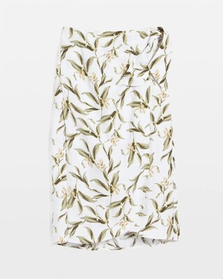 Linen Midi Wrap Skirt click to view larger image.
