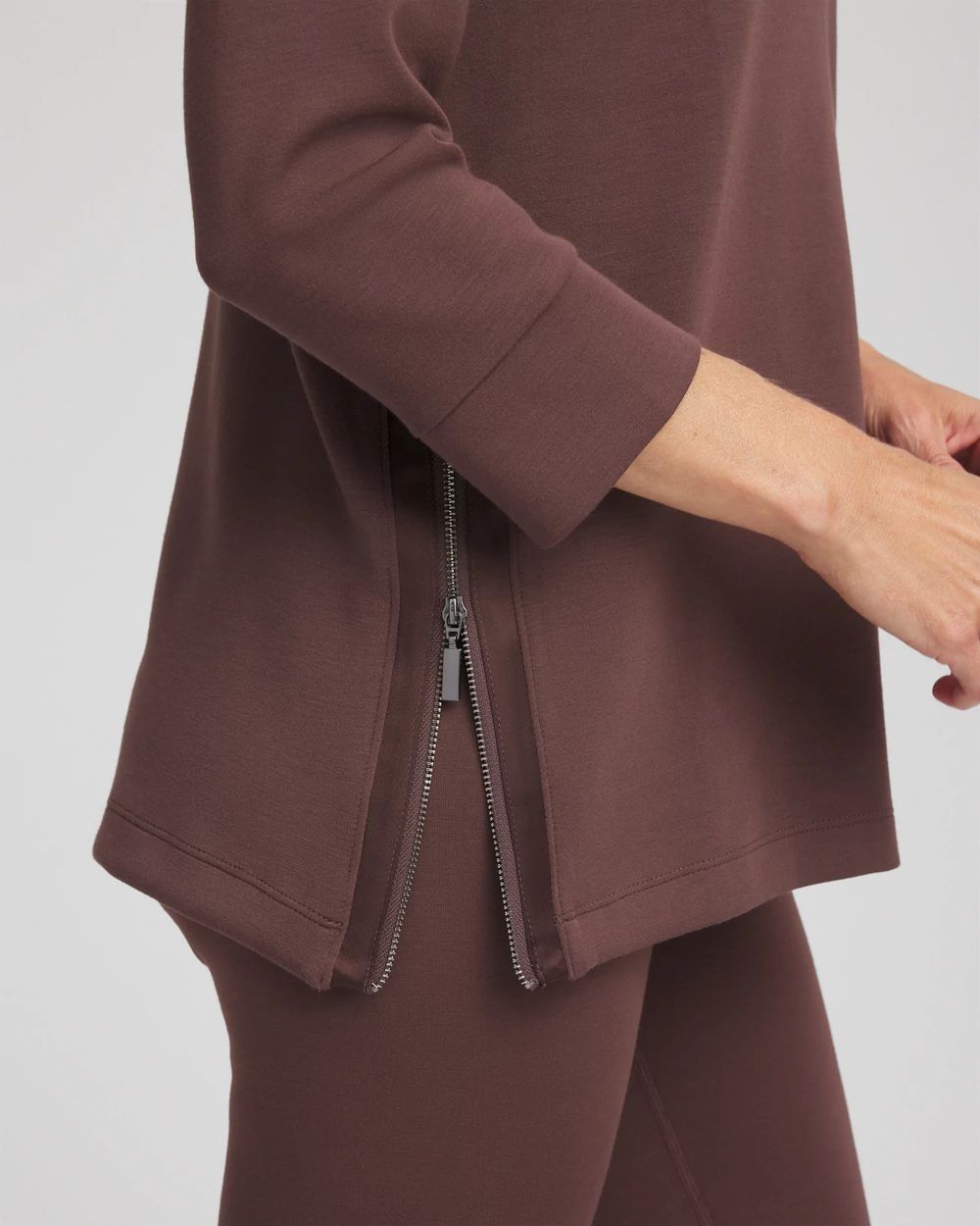 Zenergy® Scuba Satin-Trim Tunic