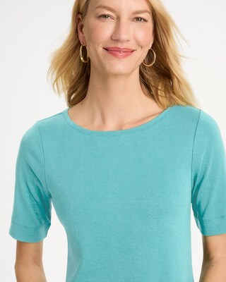 Pima Elbow Sleeve Tee click to view larger image.