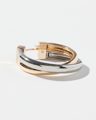 Mixed Metal Double Hoops click to view larger image.