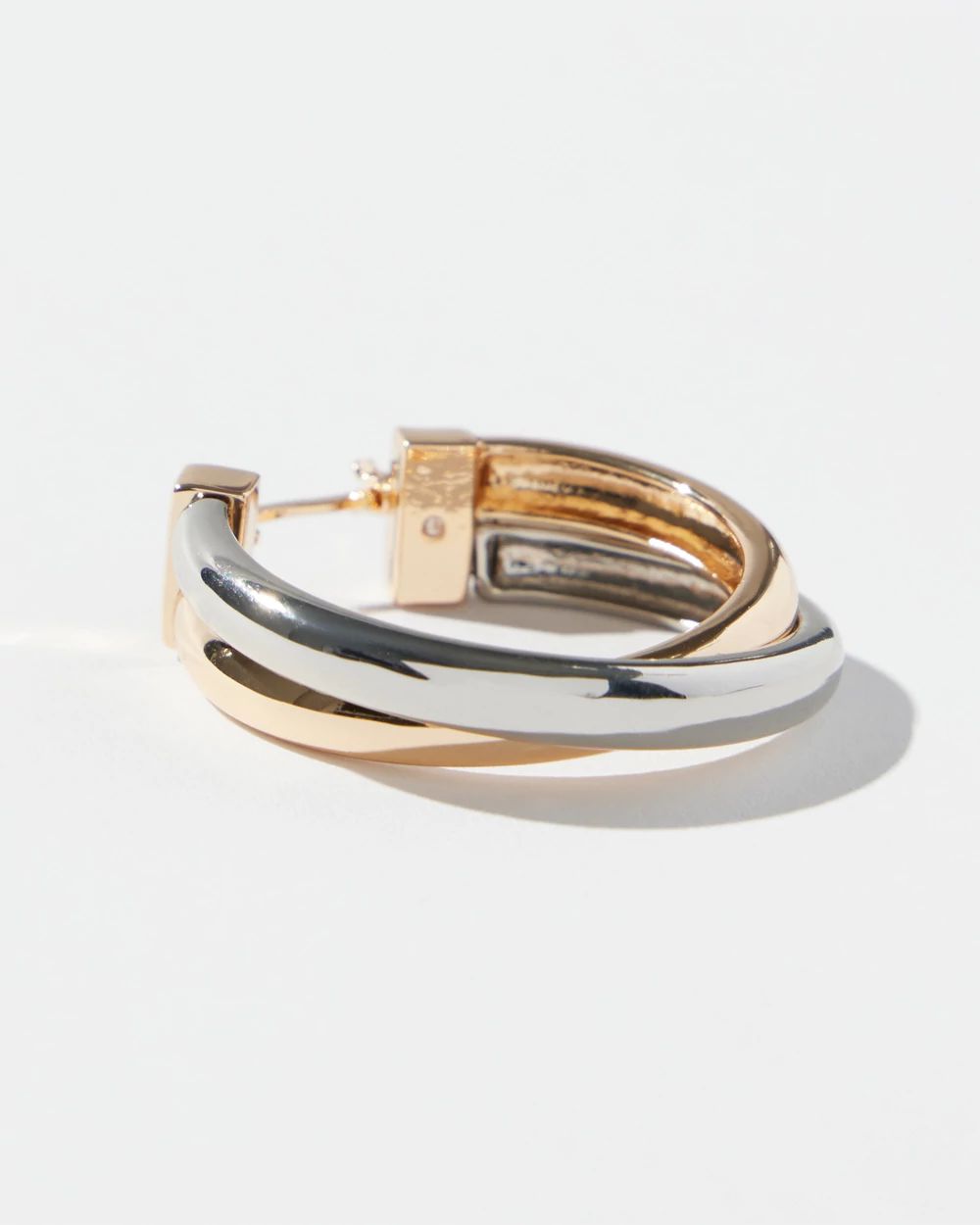 Mixed Metal Double Hoops click to view larger image.