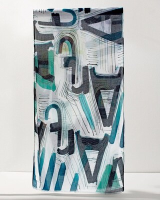 Artsy Print Oblong Scarf