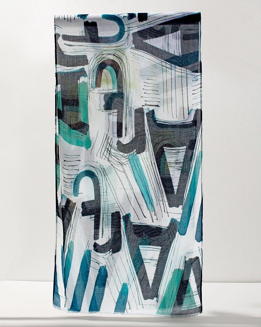 Artsy Print Oblong Scarf