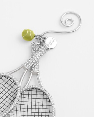 Rhinestone Tennis Racket Ornament