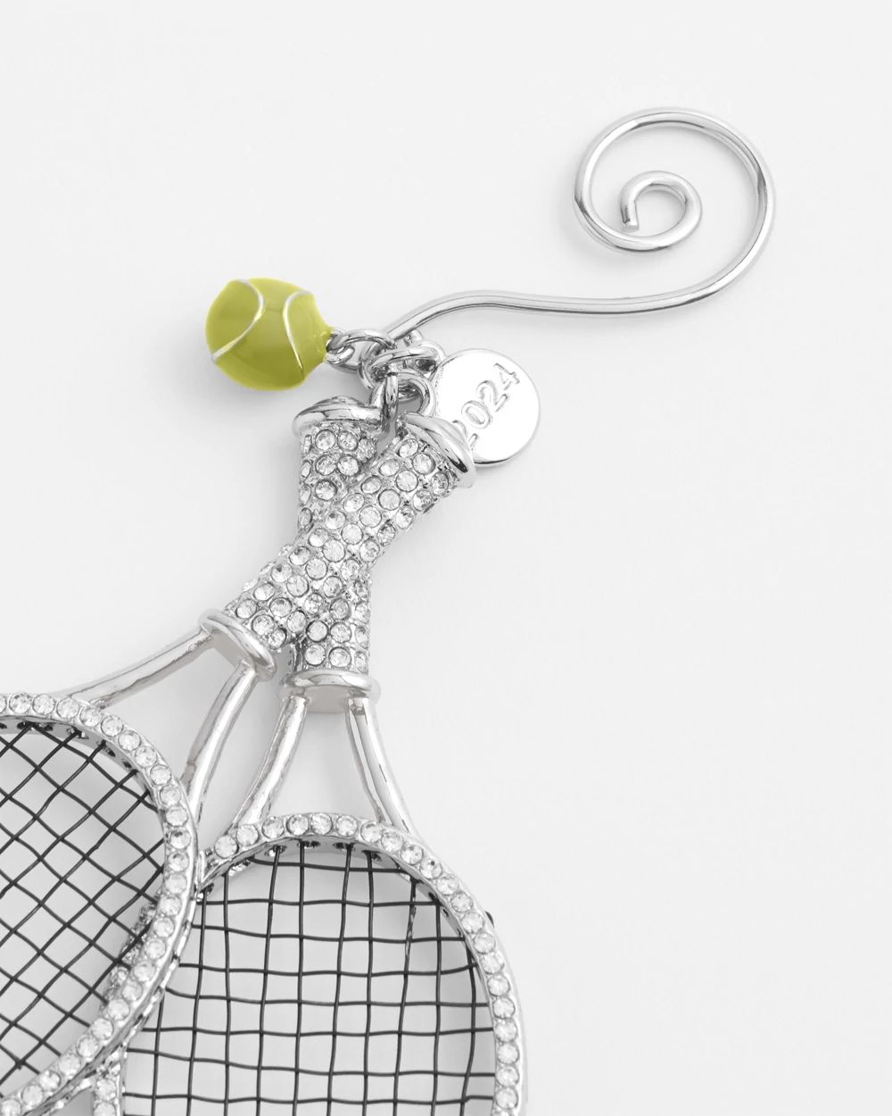 Rhinestone Tennis Racket Ornament