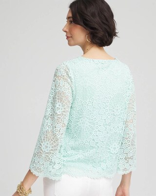 Scalloped Hem Lace Top click to view larger image.