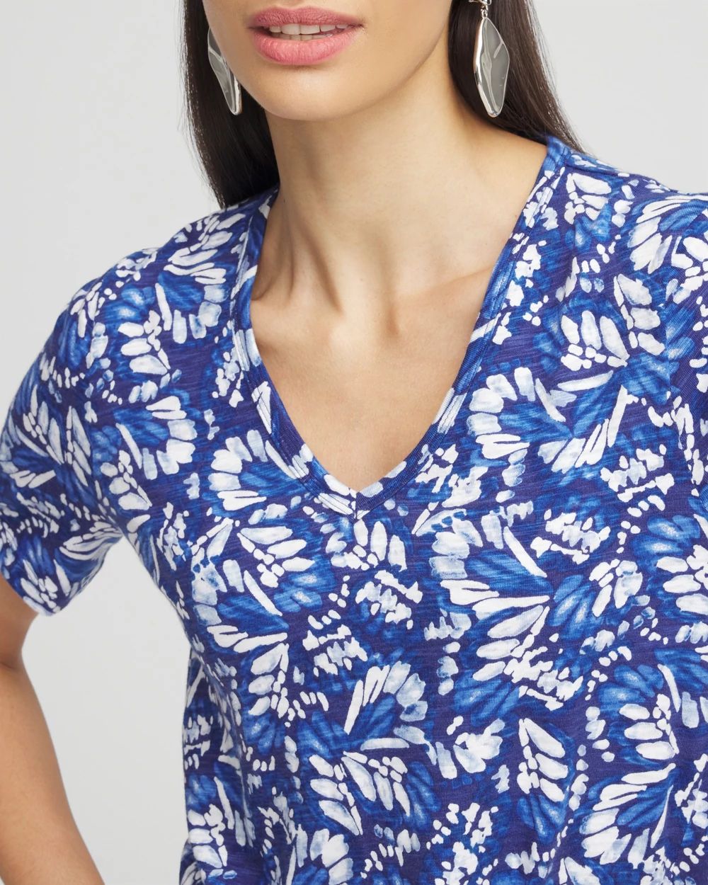 Butterfly Slub V-Neck Tee