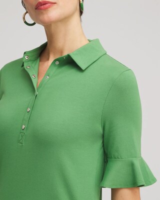 Zenergy® UPF Knit Ruffle Polo