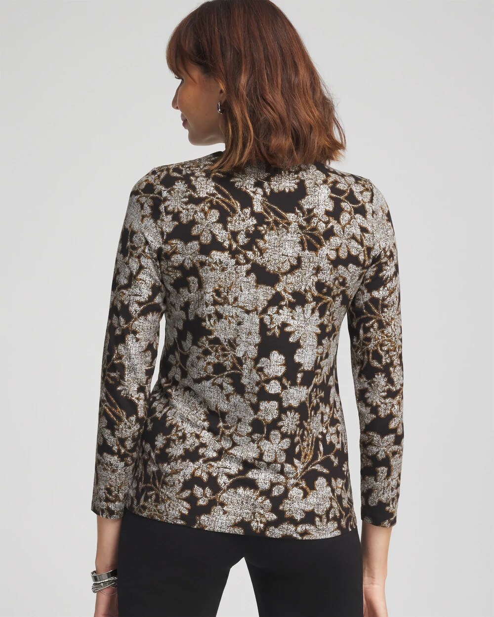 Touch of Cool™ Floral Foil Layering Tee