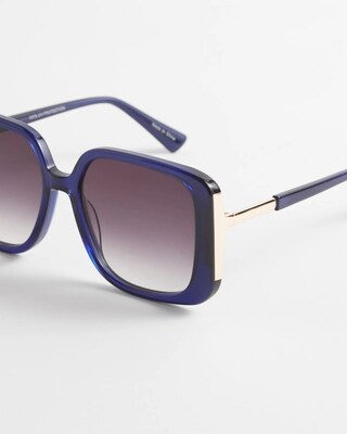 Navy Square Sunglasses