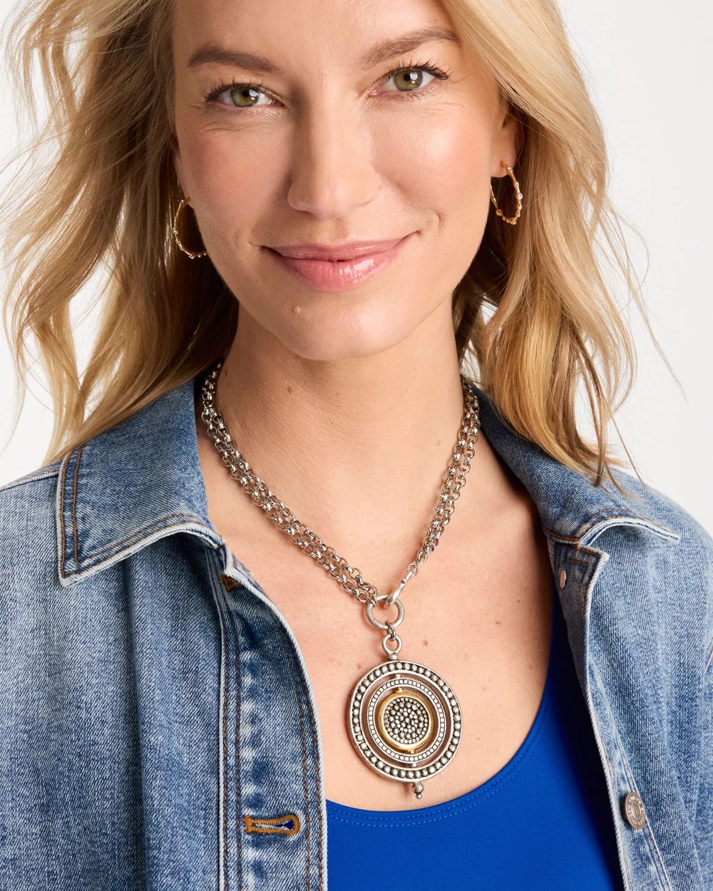 Convertible Medallion Pendant Necklace click to view larger image.