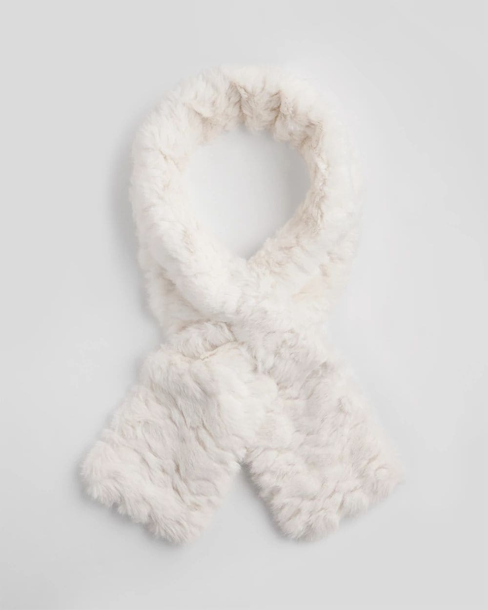 Cream Pull Through Scarf