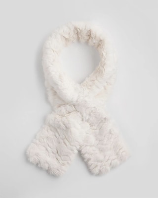 Cream Pull Through Scarf