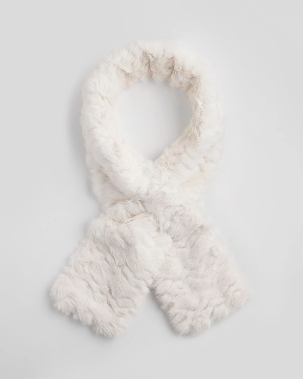 Cream Pull Through Scarf