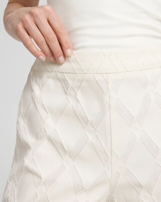 Textured Wide Leg Cropped Pants click to view larger image.